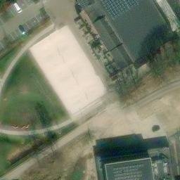 Sand Volleyball Court — aerial view