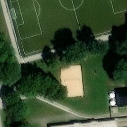Sand Volleyball Court — aerial view