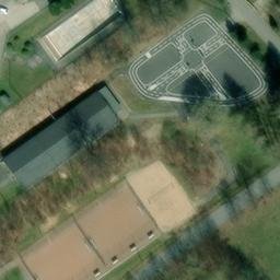 Sand Volleyball Court — aerial view