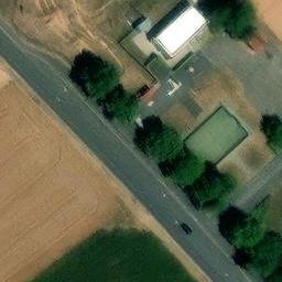 Sand Volleyball Court in Bebra, Hessen — aerial view