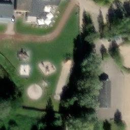 Sand Volleyball Court — aerial view