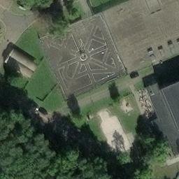 Sand Volleyball Court — aerial view