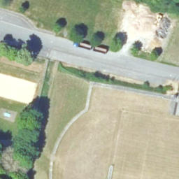 Sand Volleyball Court in Ronshausen, Hessen — aerial view