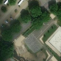 Sand Volleyball Court — aerial view
