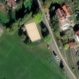Sand Volleyball Court in Erfurt, Thüringen — aerial view
