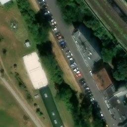 Sand Volleyball Court — aerial view