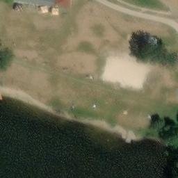 Sand Volleyball Court — aerial view