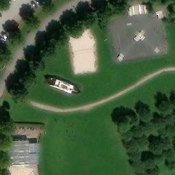 Sand Volleyball Court — aerial view