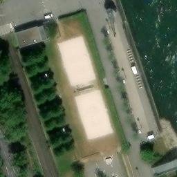 Sand Volleyball Court — aerial view