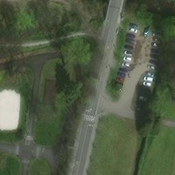 Sand Volleyball Court — aerial view