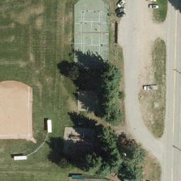 Scotch Creek Beach Volleyball Court — aerial view