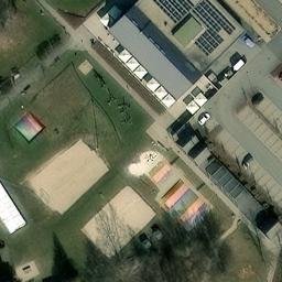 Sand Volleyball Court — aerial view