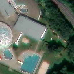 Sand Volleyball Court in Tabarz, Thüringen — aerial view