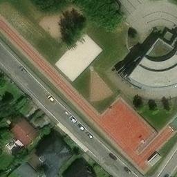 Sand Volleyball Court — aerial view