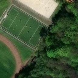 Sand Volleyball Court — aerial view