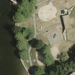 Sicamous Beach Volleyball Court #1 — aerial view