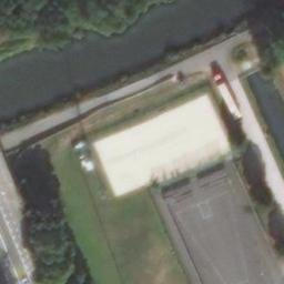 Sand Volleyball Court — aerial view