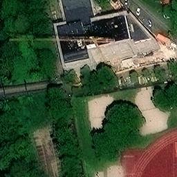 Sand Volleyball Court, Marburg — aerial view