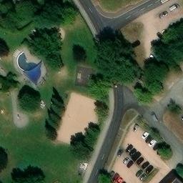 Sand Volleyball Court, Bad Salzungen — aerial view