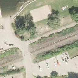 Canoe Beach Volleyball Court — aerial view