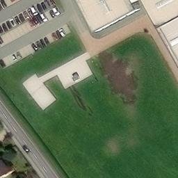 Volleyball Court near Leukersdorf — aerial view
