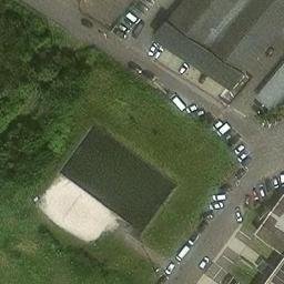 Sand Volleyball Court in Alfter, Nordrhein-Westfalen — aerial view