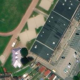 Sand Volleyball Court — aerial view