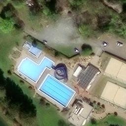 Sand Volleyball Court — aerial view