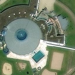 Sand Volleyball Court in Oberhof, Thüringen — aerial view