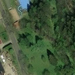 Sand Volleyball Court in Oberschönau, Thüringen — aerial view