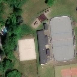 Sand Volleyball Court — aerial view