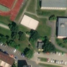 Sand Volleyball Court — aerial view