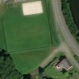 Sand Volleyball Court — aerial view