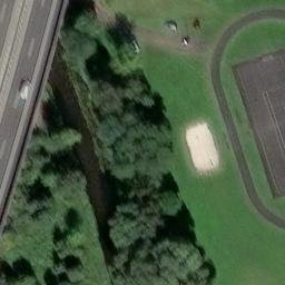 Sand Volleyball Court — aerial view