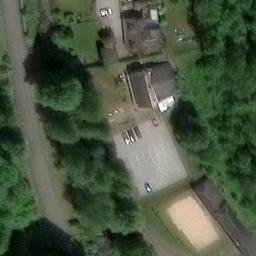 Sand Volleyball Court, Unterweißbach — aerial view