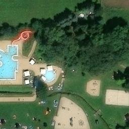 Sand Volleyball Court — aerial view
