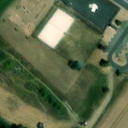 Sand Volleyball Court, Großenlüder — aerial view