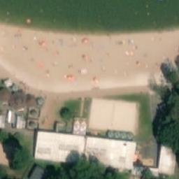 Sand Volleyball Court — aerial view