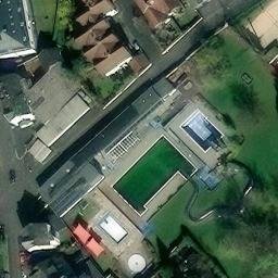 Linz am Rhein Beach Volleyball Court — aerial view
