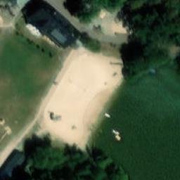 Sand Volleyball Court — aerial view