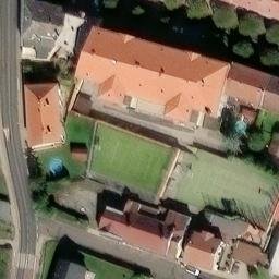 Hřiště gymnázia Bílina — aerial view
