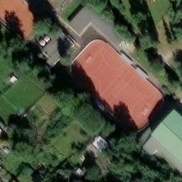Volleyball Court near Bílina — aerial view