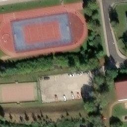 Volleyball Court near Bílina — aerial view