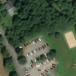 Sand Volleyball Court — aerial view