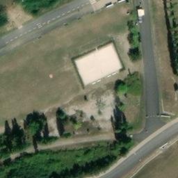 Sand Volleyball Court — aerial view