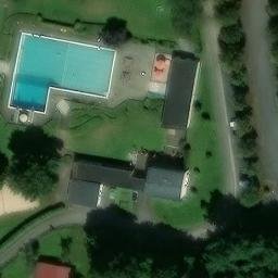 Sand Volleyball Court in Hadamar, Hessen — aerial view