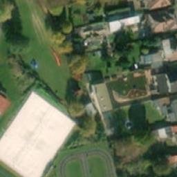 Sand Volleyball Court — aerial view