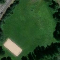 Sand Volleyball Court in Flieden, Hessen — aerial view