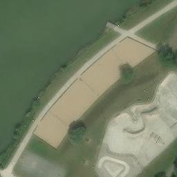 Sand Volleyball Court — aerial view
