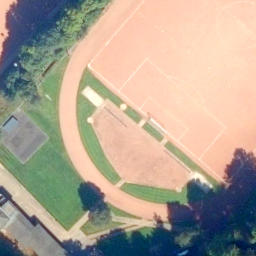Sand Volleyball Court, Koblenz — aerial view